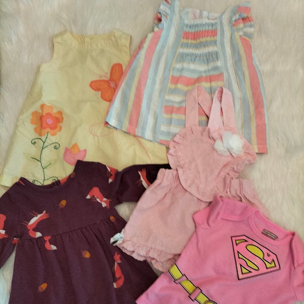 (015) Bundle 5 pcs Baby Girl clothes size 3-6MOS